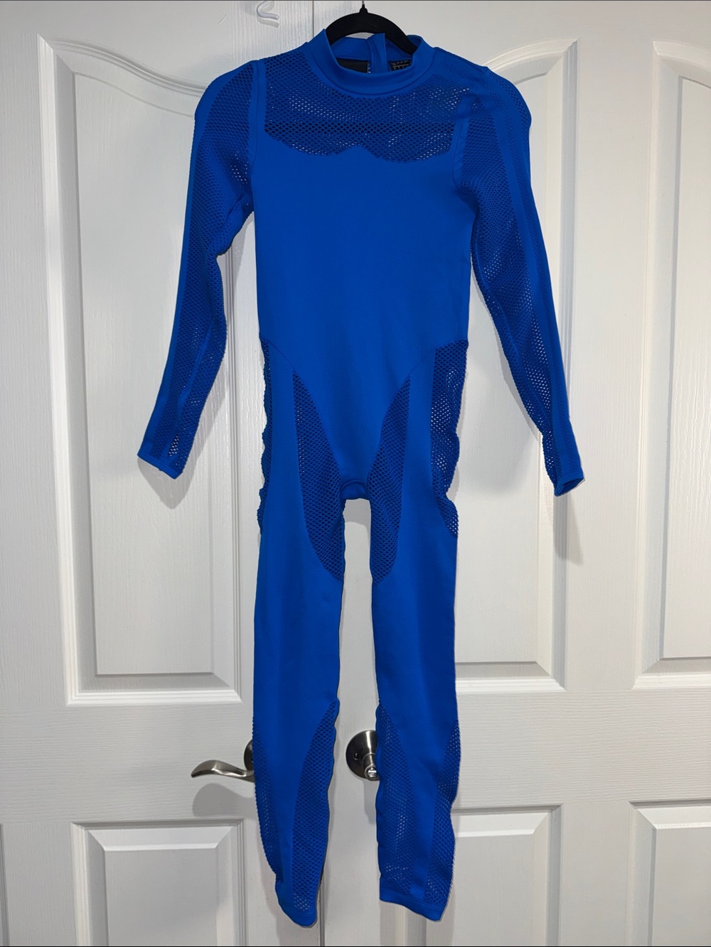 Adidas x Ivy Park Rodeo Mesh Knit Catsuit Glory Blue - US Small